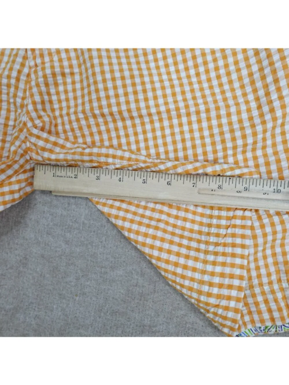 Robert Graham Mens Shorts 40 Orange Plaid Forgione Seersucker Side Adjusters NEW
